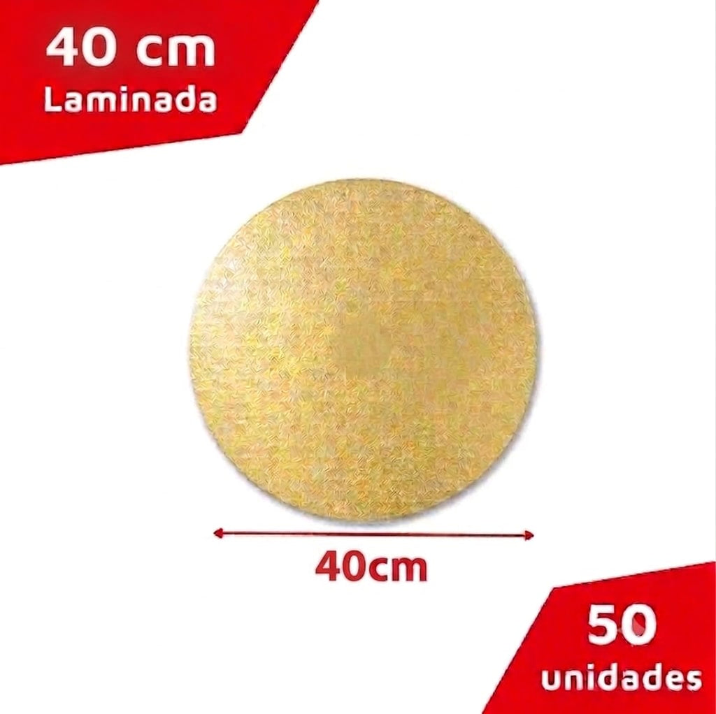 Base para Bolo em Cartão Redondo 3mm - 40cm UNITÁRIO
